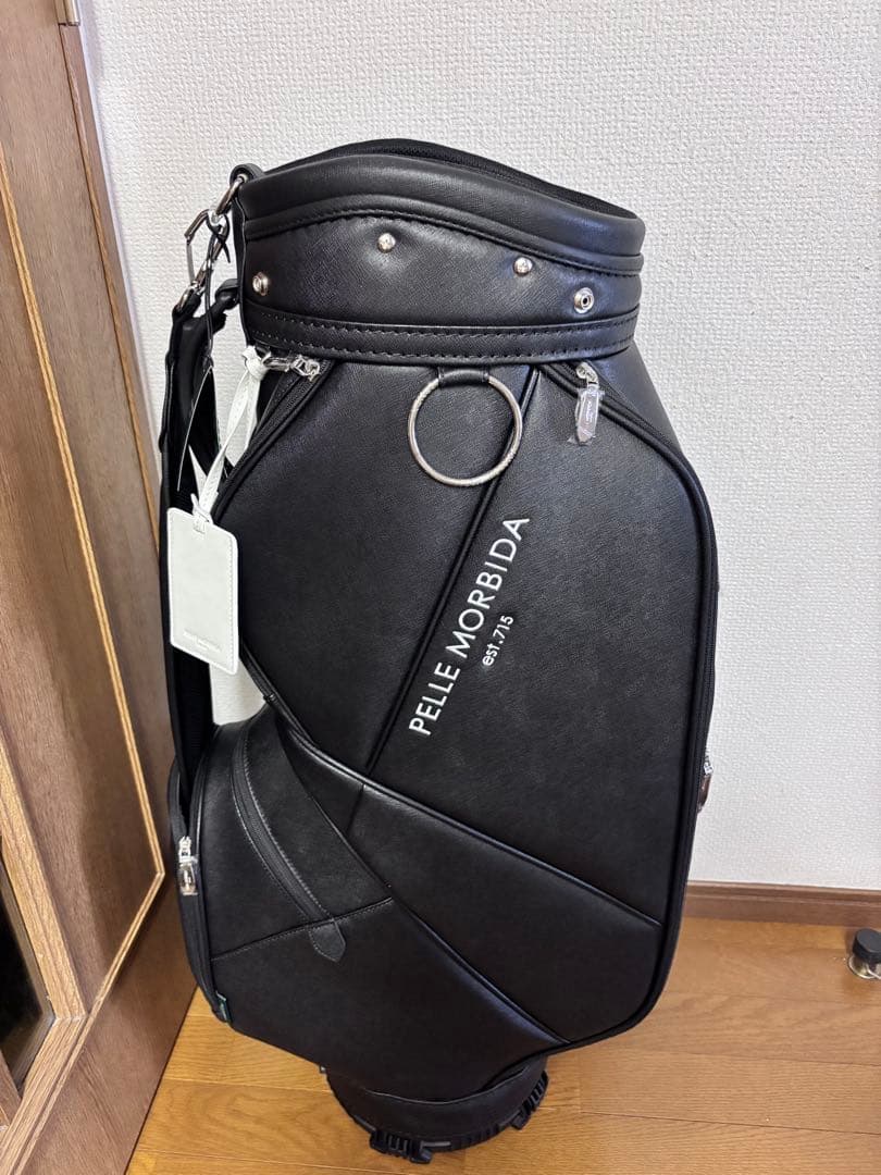 【未使用】ペッレモルビダ PELLE MORBIDA スタンドキャディバッグ 黒