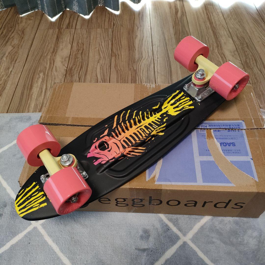 SWELL スケートボード ブラックデッキ 魚デザイン