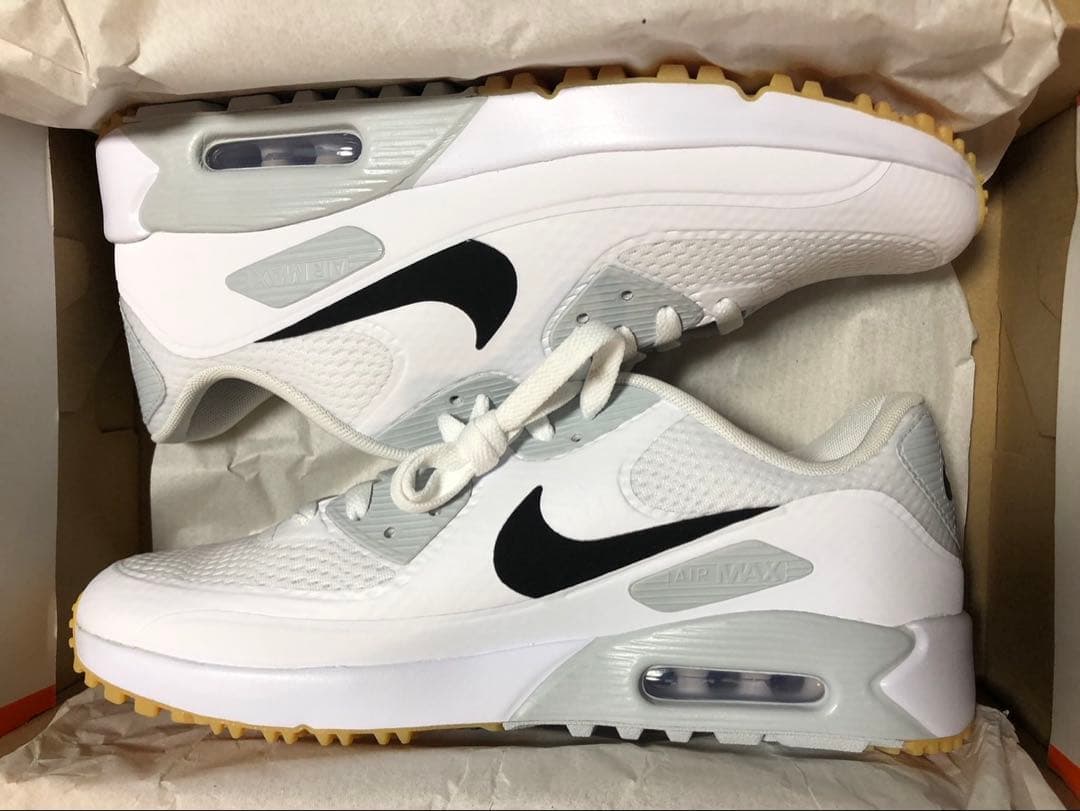 新品 27.5cm ナイキ エアマックス 90 G ゴルフシューズ 白 黒タグ