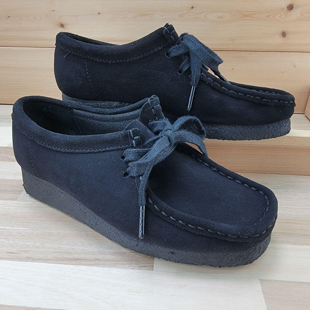 クラークス ワラビー ロー カット ブラック スエード UK3.5 22.5cm