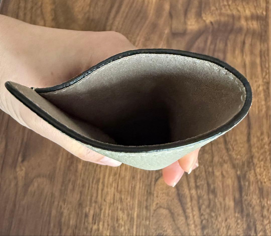 ボナベンチュラ アイグラスケース シュリンクレザー グレージュ