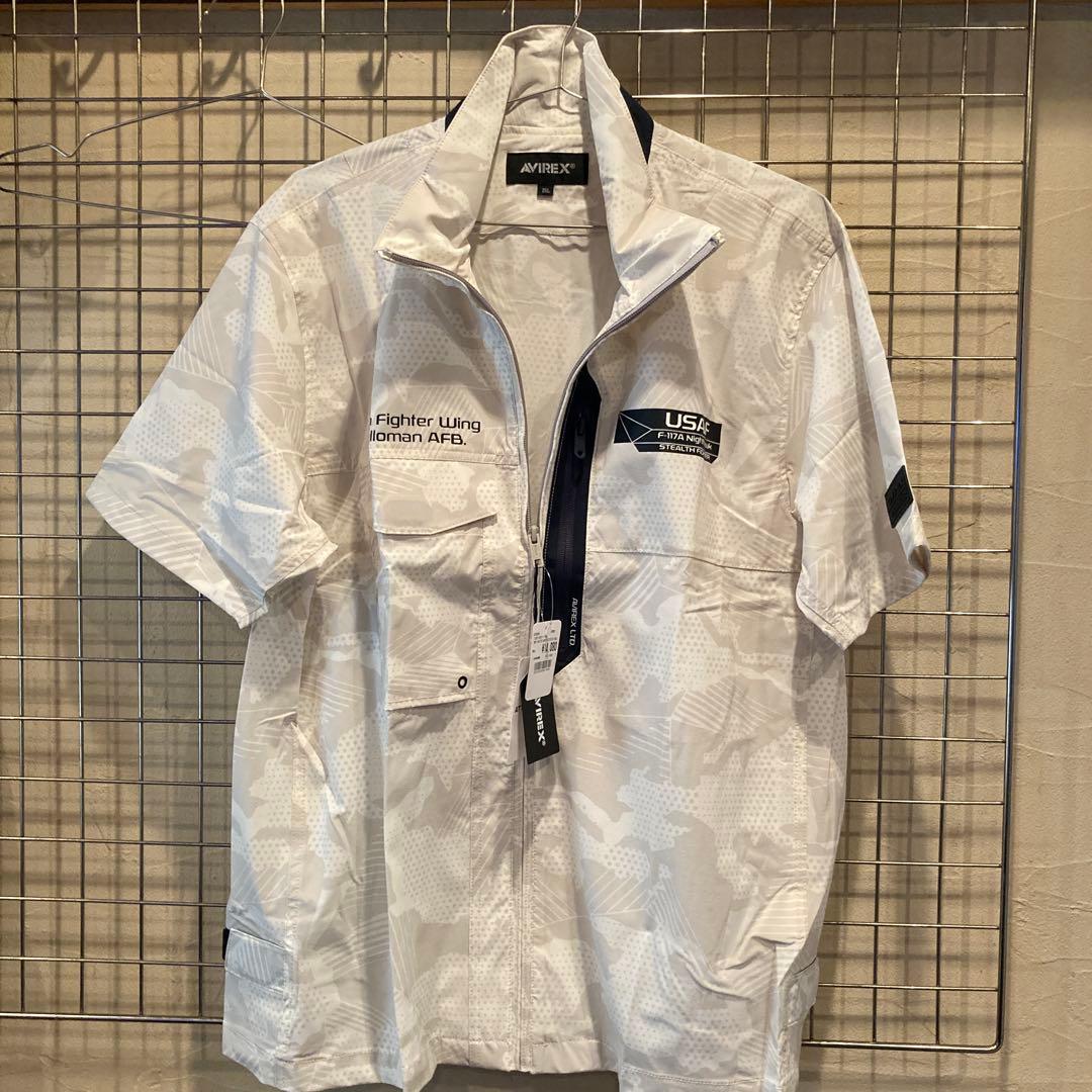 AVIREX 半袖シャツ 2XL ホワイト 迷彩新品未使用