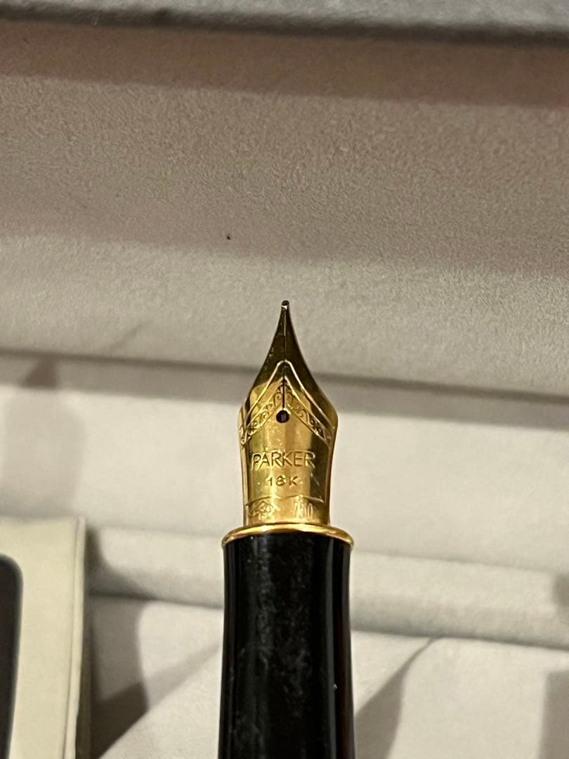 パーカー万年筆 ソネット 750 シルバー 18K ペン先F（細字）