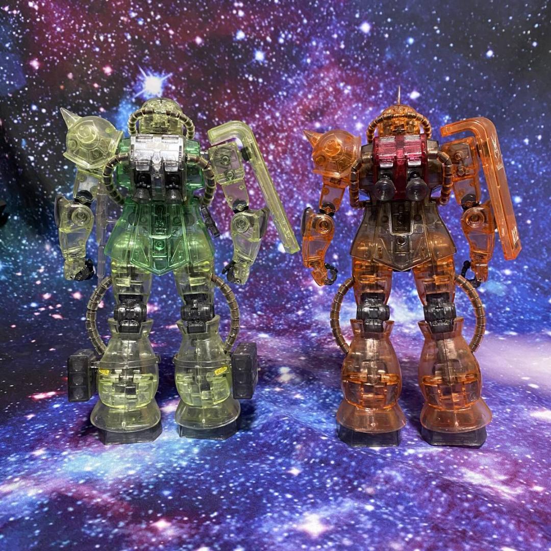 MG 1/100 量産型ザク シャア専用ザク クリスタルバージョン 完成品