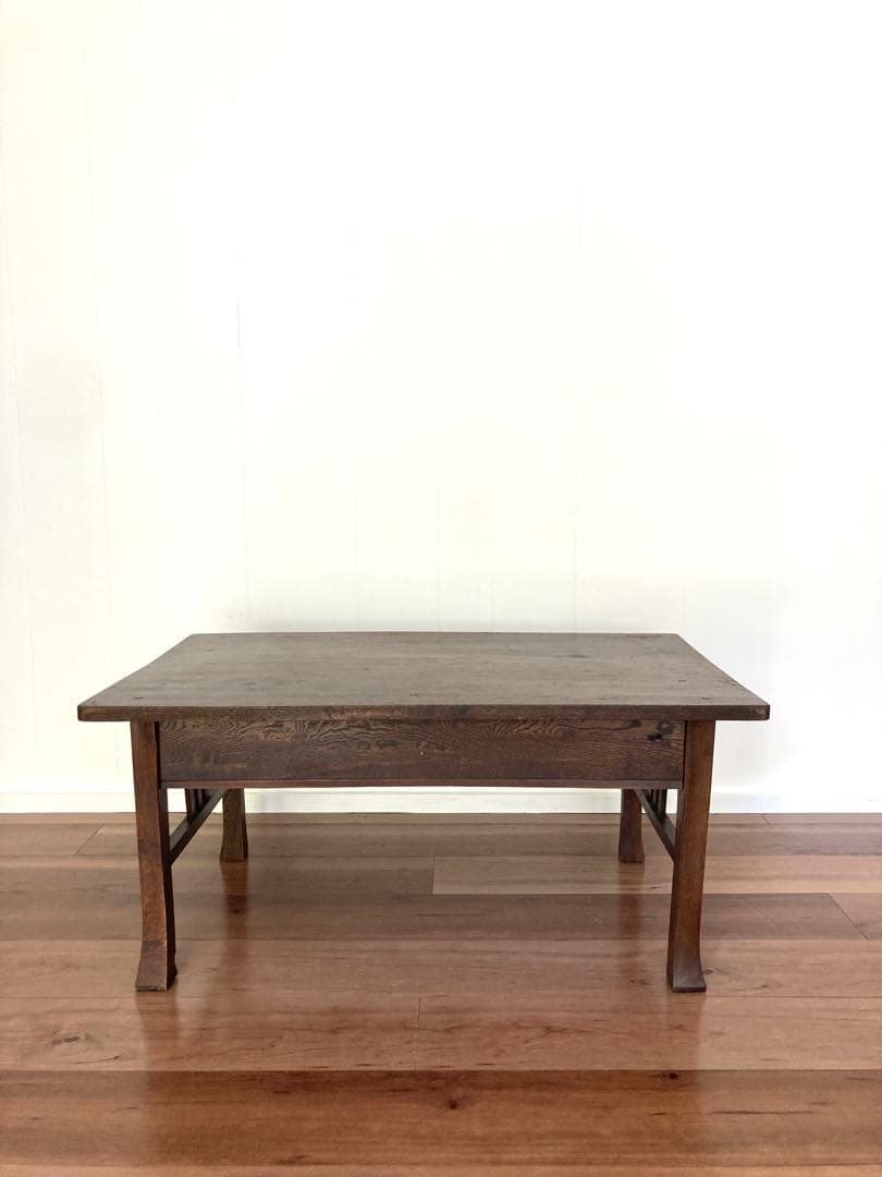 【メンテ済】アンティークの木製文机　ローテーブル　昭和レトロ　テレビ台