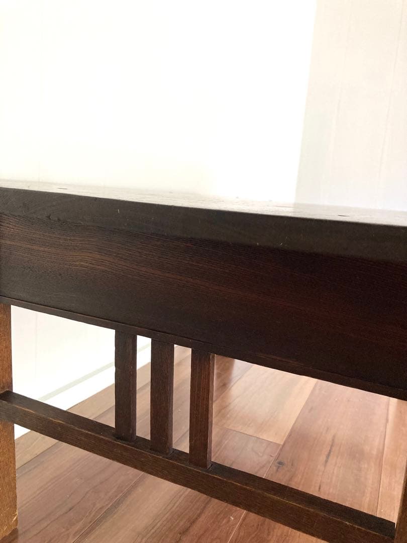 【メンテ済】アンティークの木製文机　ローテーブル　昭和レトロ　テレビ台