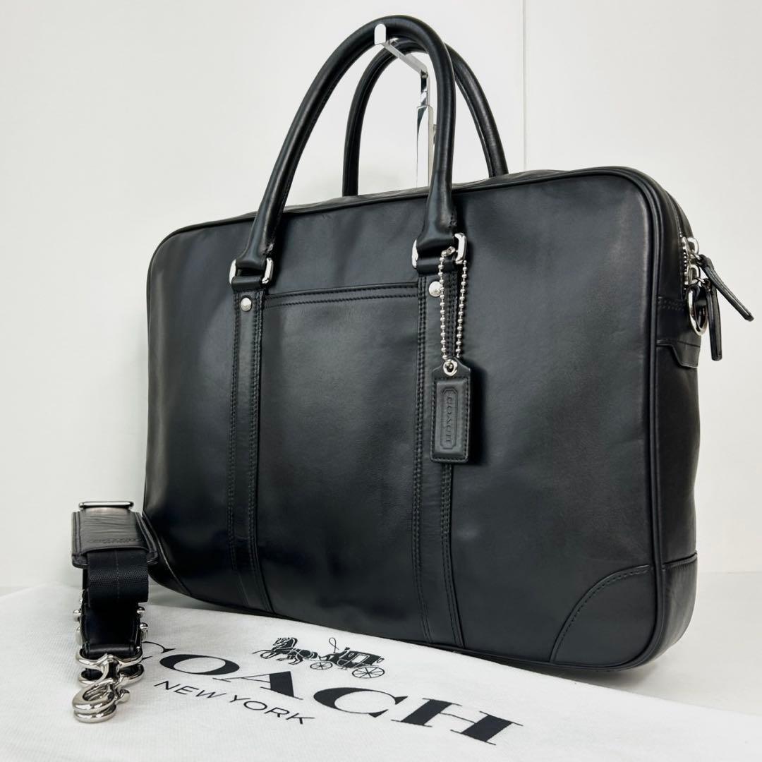 ✅【良品】メンテ済み　コーチ　ビジネスバッグ　COACH ショルダー　レザー