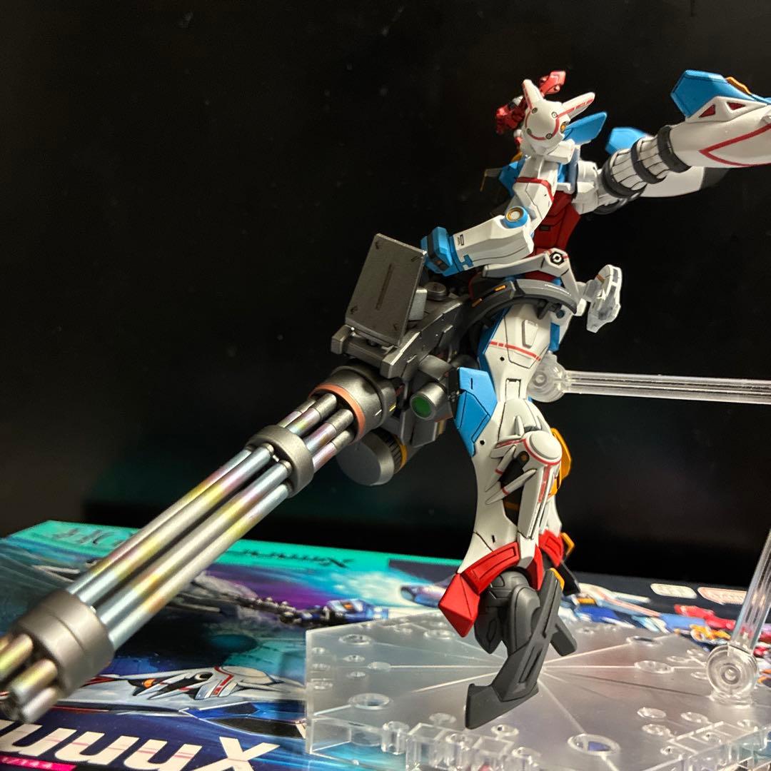 HG ジークアクス　塗装　完成品　＋ジャイアントガトリングセット