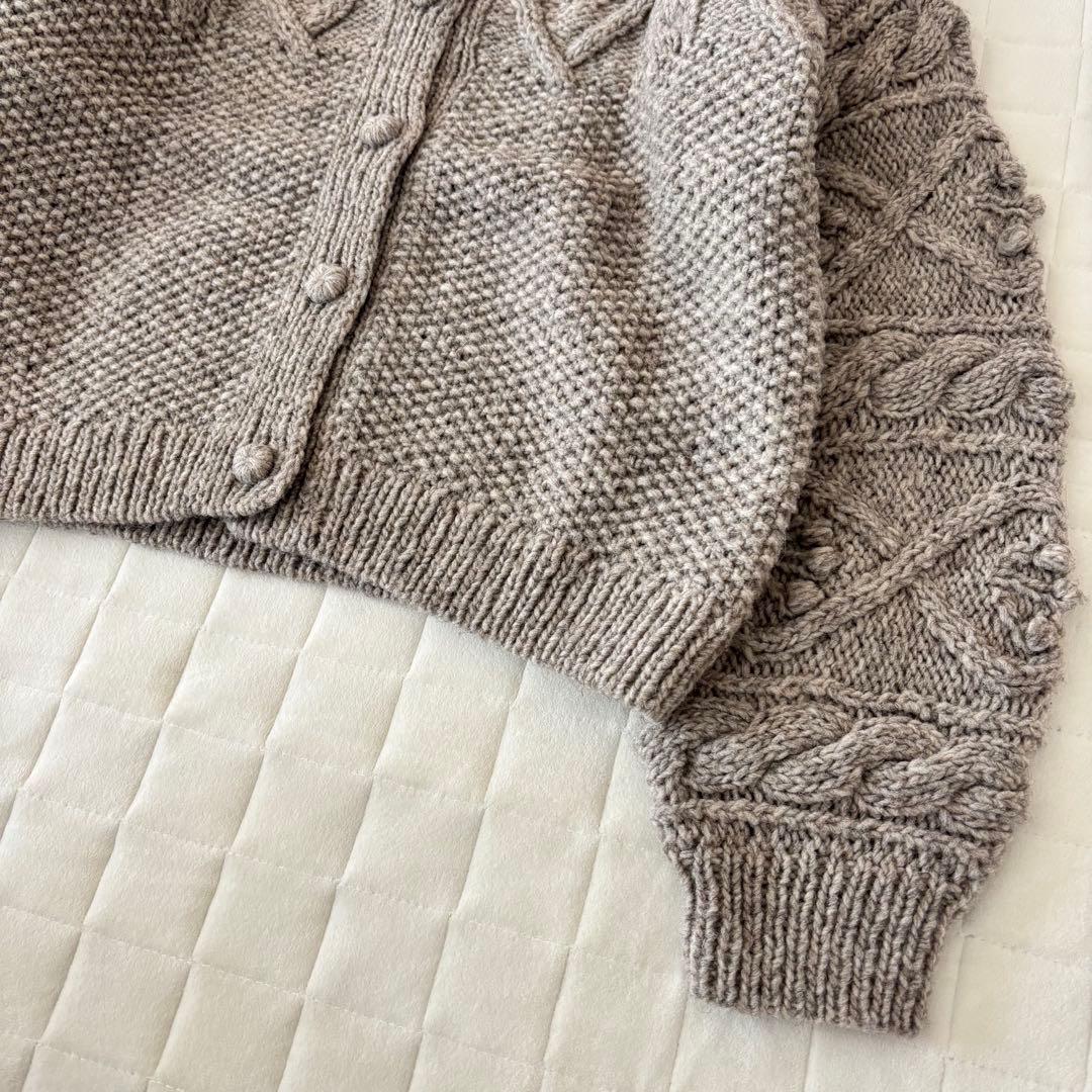 TSUHARU by Samansa Mos2 ペルーニット柄編みカーディガン