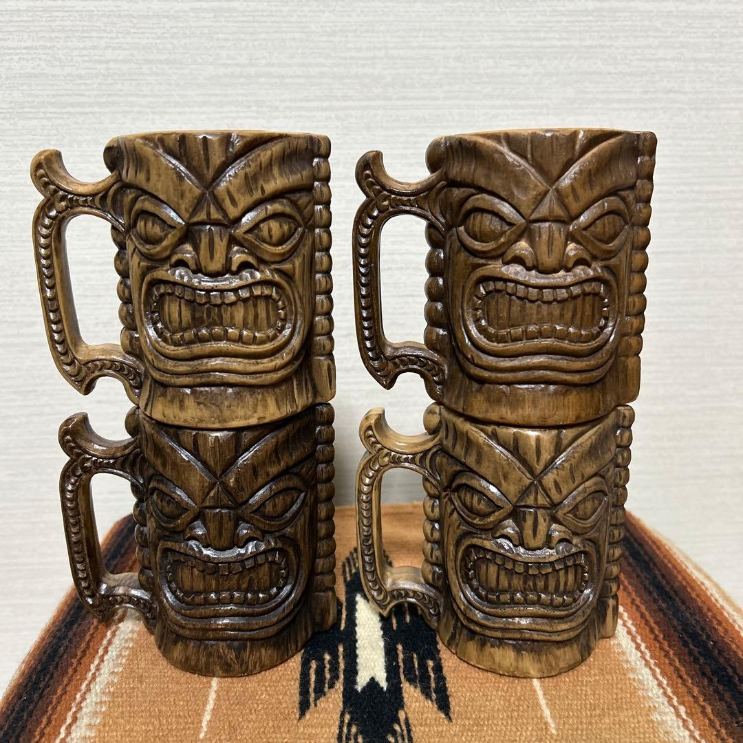 ビンテージTIKIマグ　ミッドセンチュリー　アンティーク食器　ビンテージ食器
