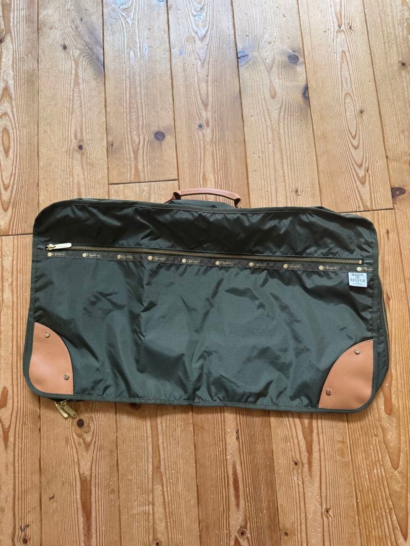 レア美品レスポートサック×リーファー　カーキ×レオパードパッキングバッグL