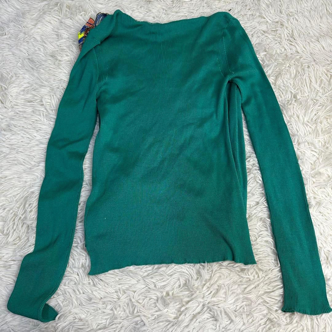 tanakas08228 様用美品 希少 FENDI グリーン カーディガン 花