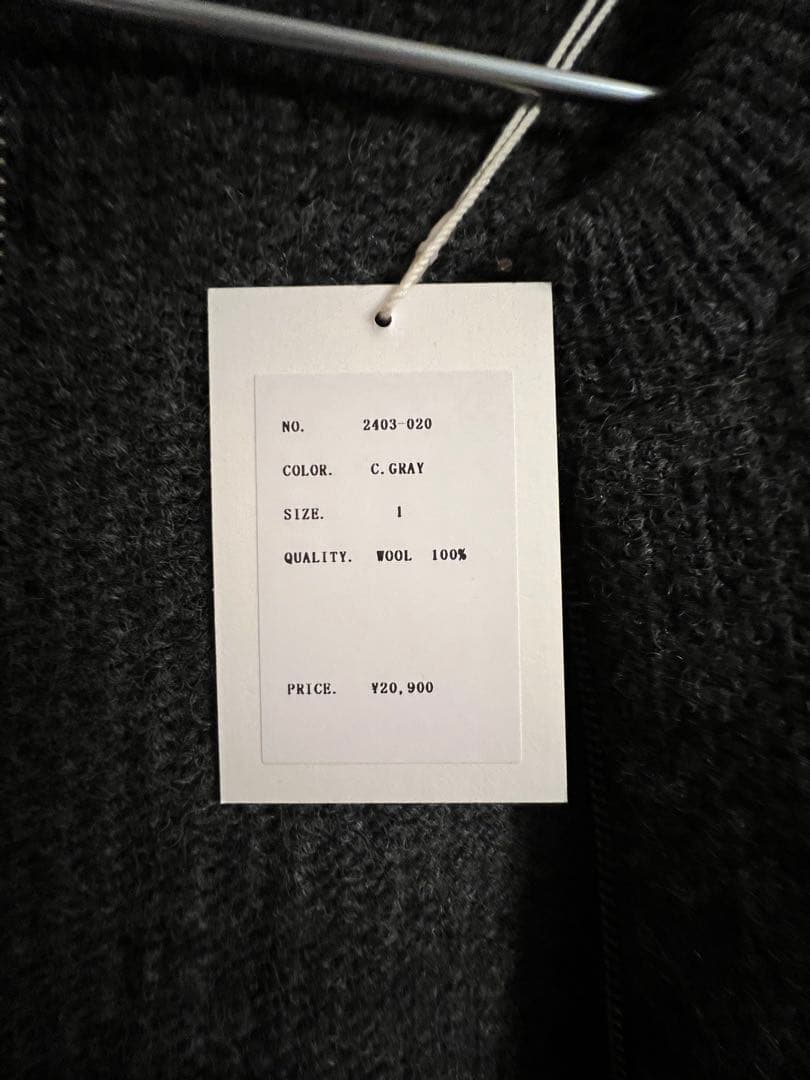 トップス crepuscule L-G Zip-up Vest \"C.GRAY\"