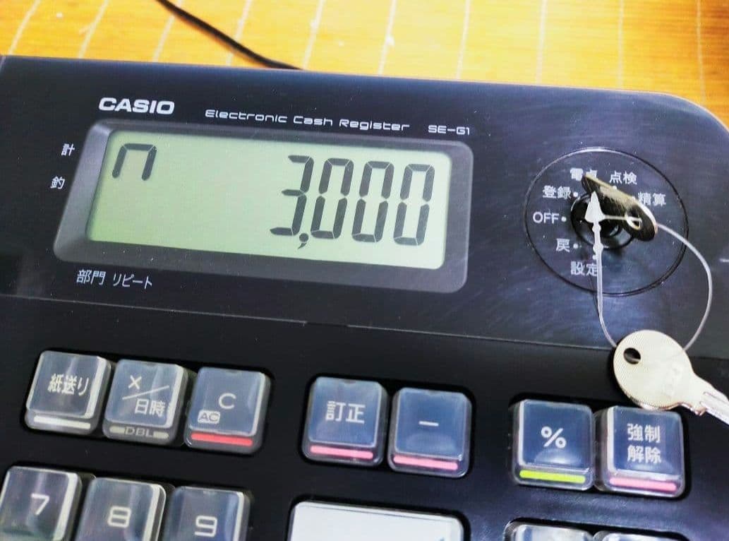 カシオレジスター　SE-G1　人気機種　送料無料　250108