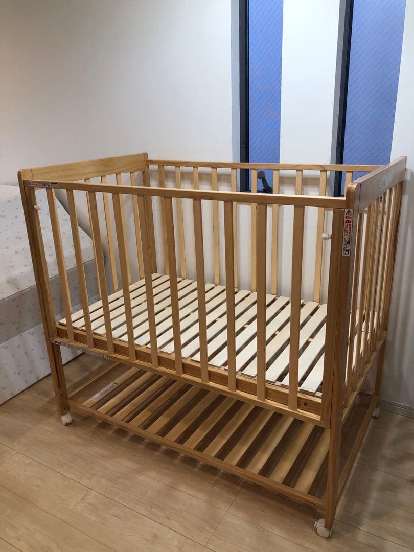 【ki】KATOJI ハイシートベビーベッド スライドオープン⭐︎説明書付