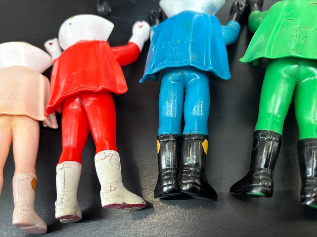 福*郎様 秘密戦隊ゴレンジャー　ソフビ　ポピー　フィギュア 5体セット当時物