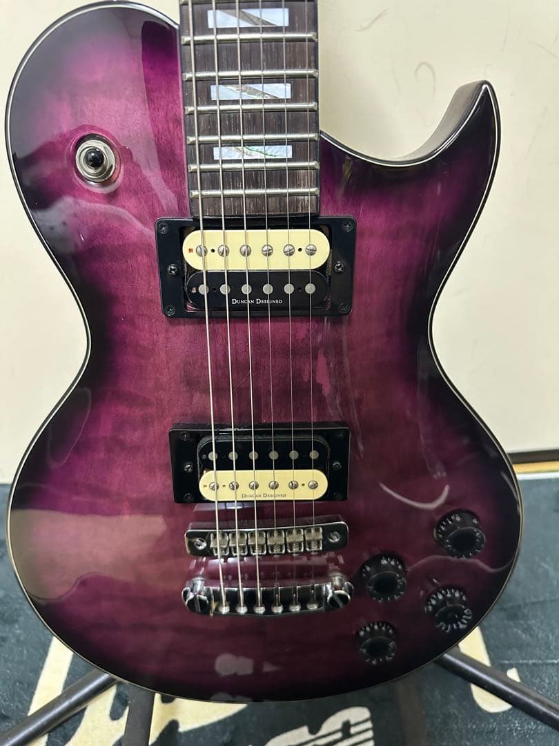 Aria pro ii Duncan Designed搭載パープルエレキギター
