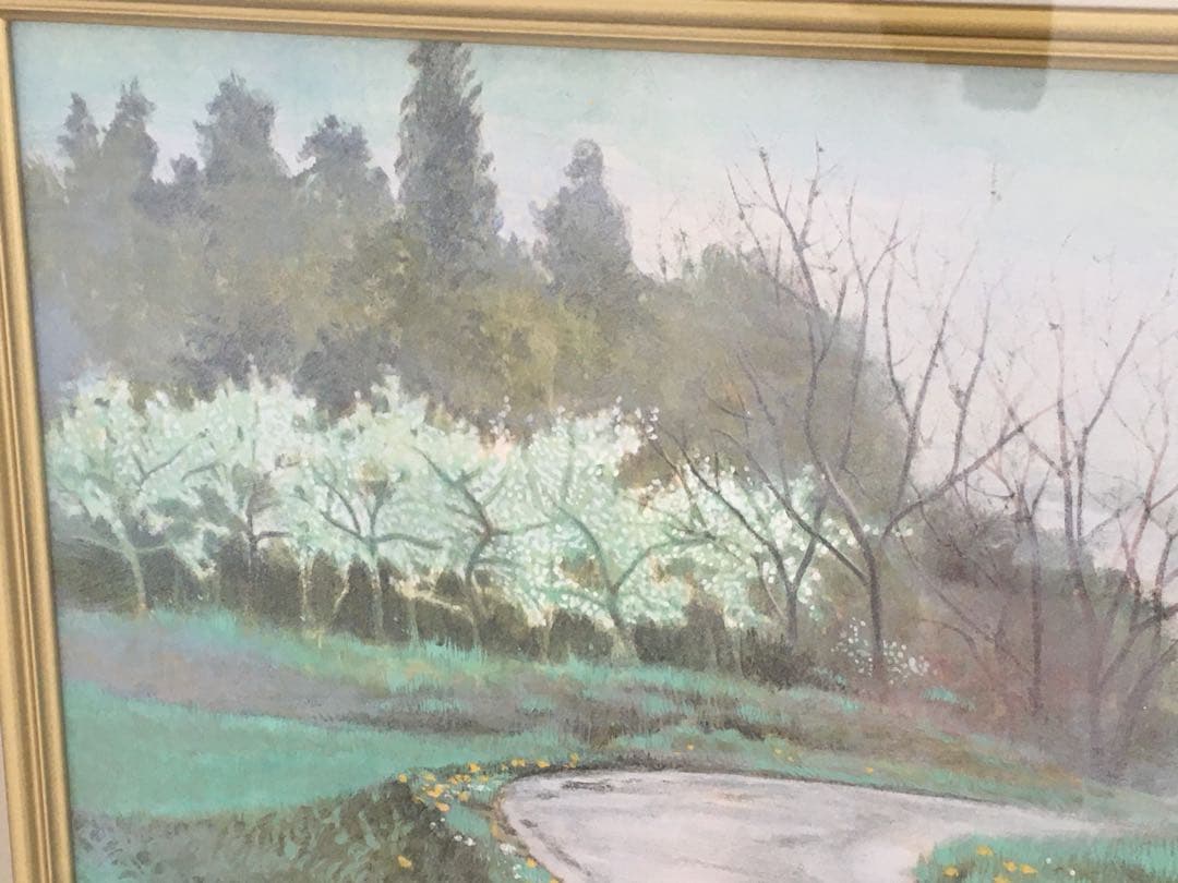 ☆藤田哲也☆春径☆6号☆日本画☆共シール☆