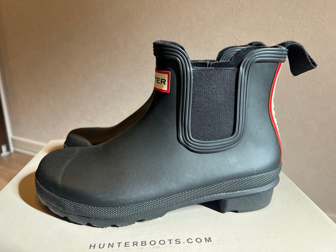 HUNTER ロゴバックストラップブーツ UK4サイズ