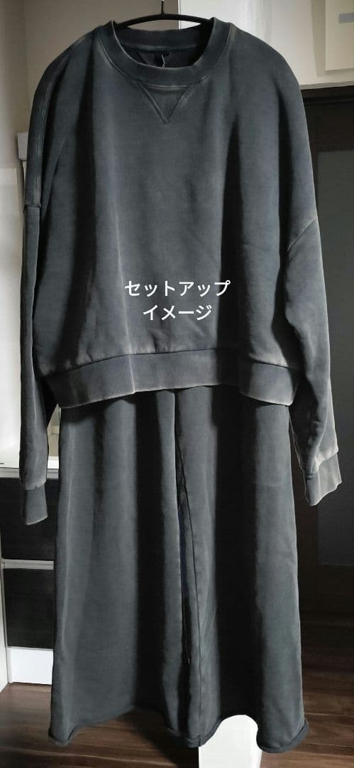 entire studios スウェットトレーナー サイズS ガーメントダイ 黒