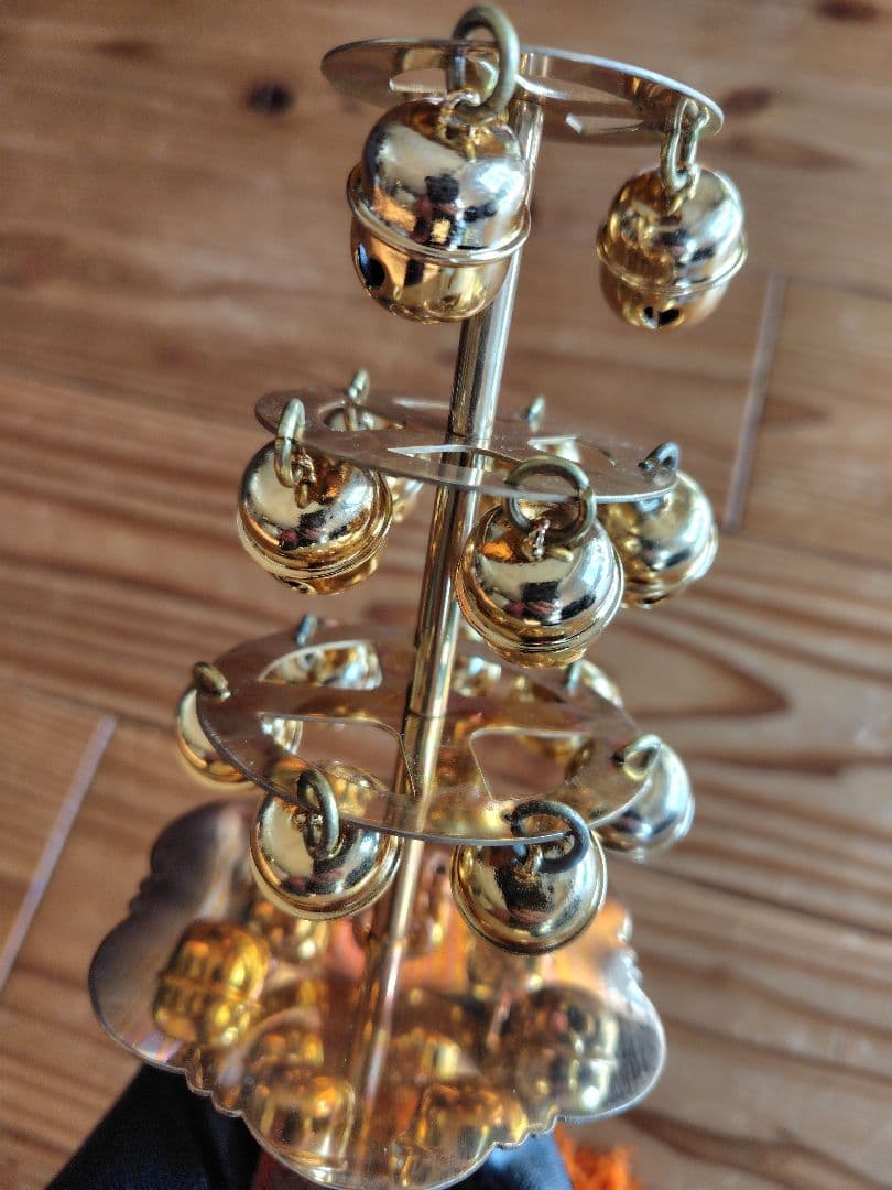 日本舞踊 鈴付き楽器 オレンジ