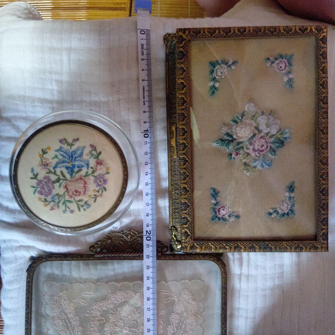 プチポワン ヴィンテージ 小物入れ ガラストレイ