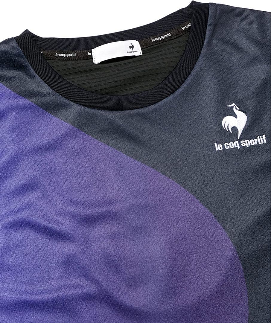ルコックスポルティフ テニスウェア 半袖Tシャツ紺 QTMUJA04メンズL新品