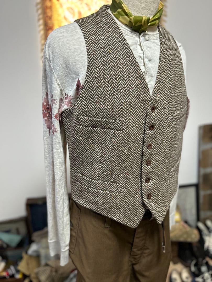 超希少　90s 三つ星タグ　RRL ウールツイード　ベスト