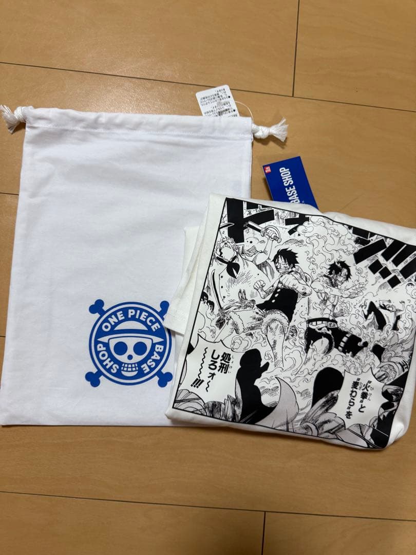 ワンピース　ベースショップ　オリジナルTシャツ　ルフィ　ルフィ　エース　原作絵