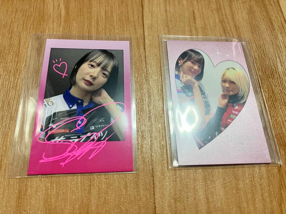 岡田紗佳　二階堂亜樹　チェキ風ブロマイド　Mリーグ　非売品　サイン入り