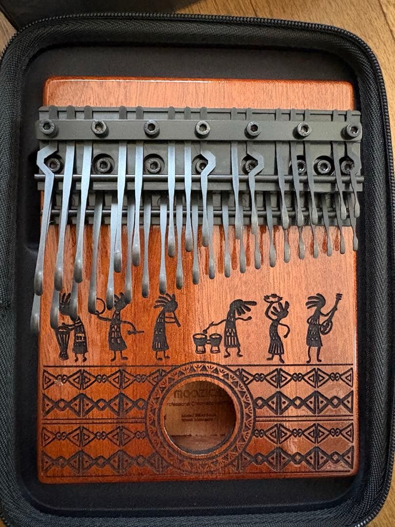 MOOZICA クロマチック36キーカリンバ ピアノ 配列 半音階 二段の半音付