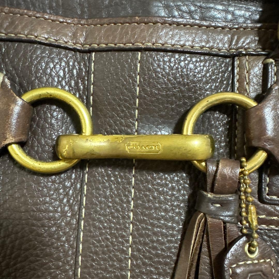 COACH コーチ　トート　ハンドバッグ キャリーオール レザー ブラウン　A4