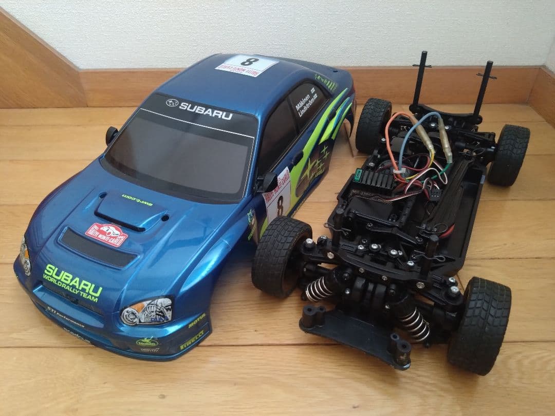 値下げ!　タミヤ　TT02　シャーシ　インプレッサ　WRC　ボディ　メカ　セット