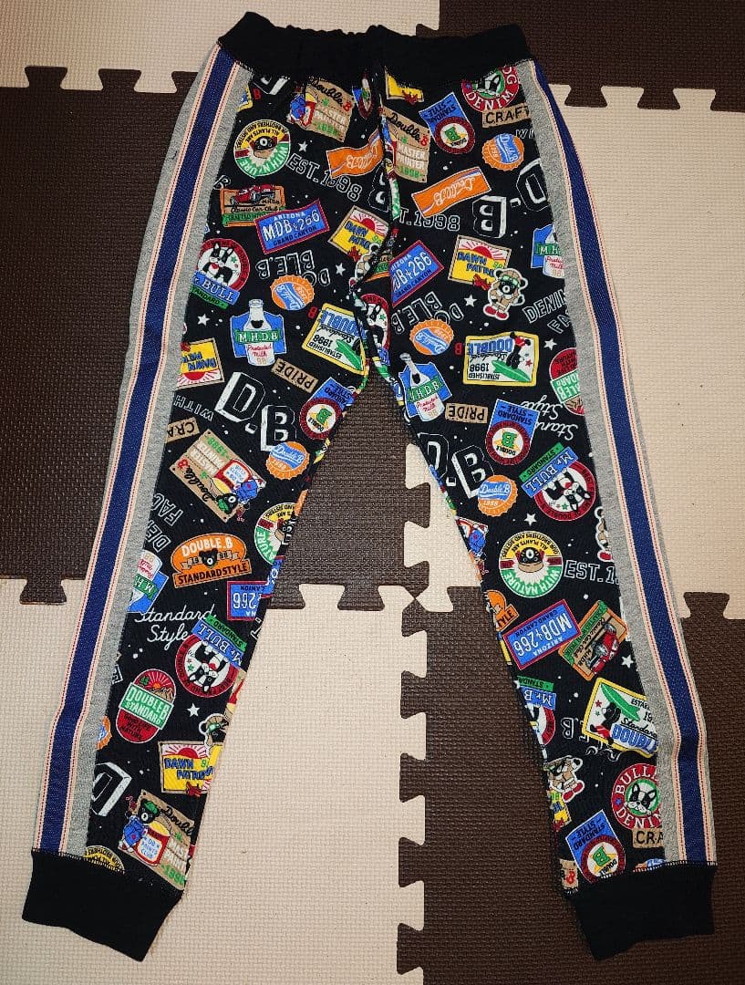 ダブルビー■カラフルパッチワーク風ロングパンツ■サイズ130