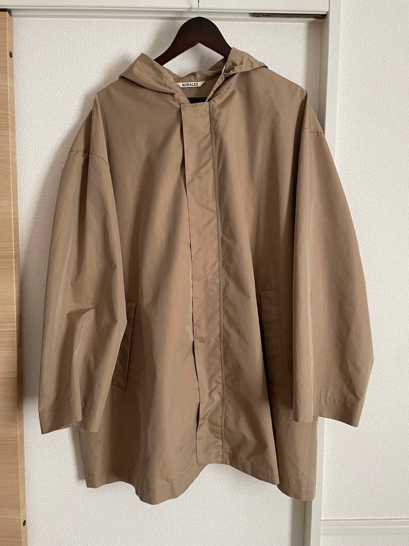 ジャケット・アウター AURALEE FINX POLYESTER HOODED COAT
