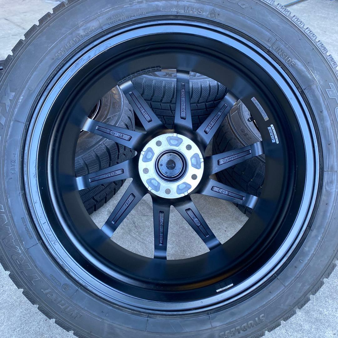 中古バリ溝トーヨースタッドレスセット225/55R19 ハリアー 送料無料