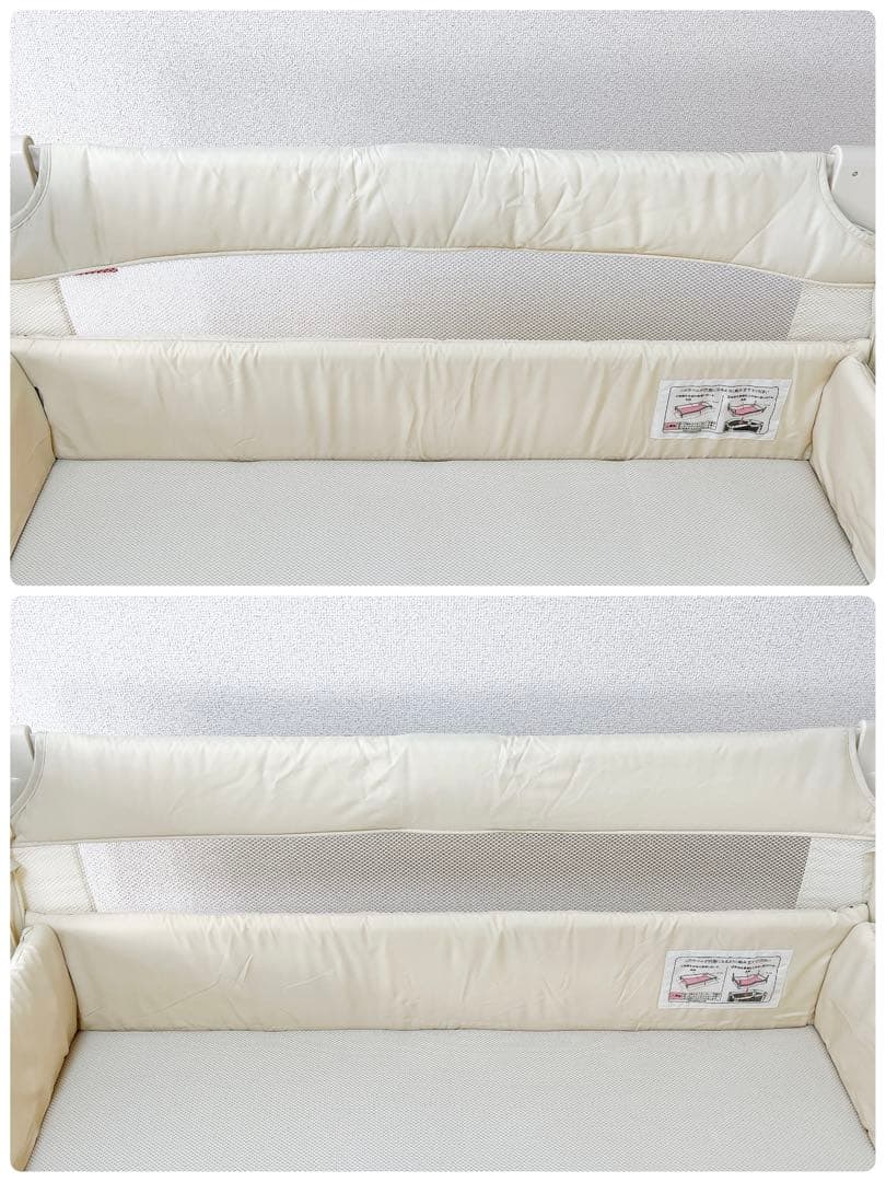 【美品】Aprica アップリカ ココネルエアー　ホワイト　ベビーベッド