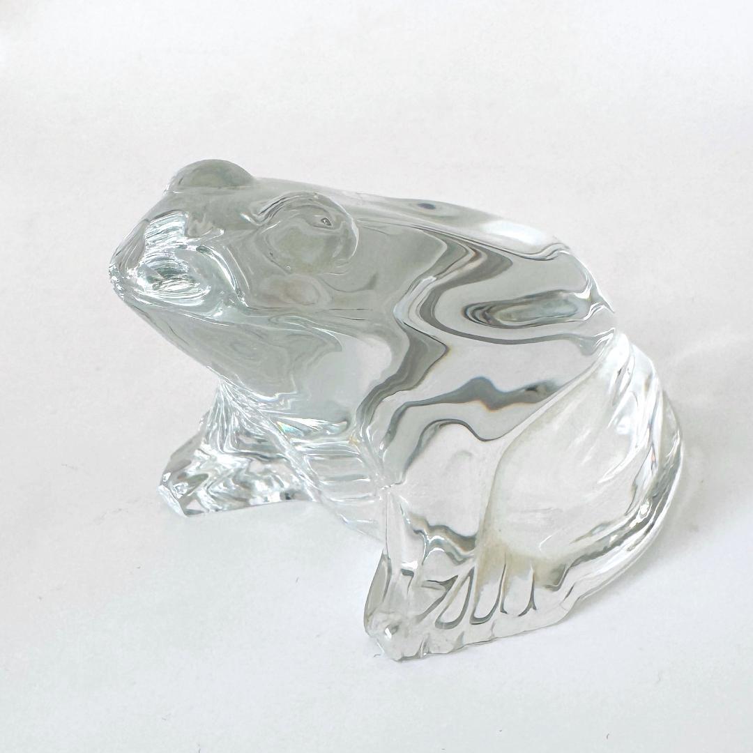 【バカラ】動物 カエル 蛙 置物 インテリア★美品★幸運