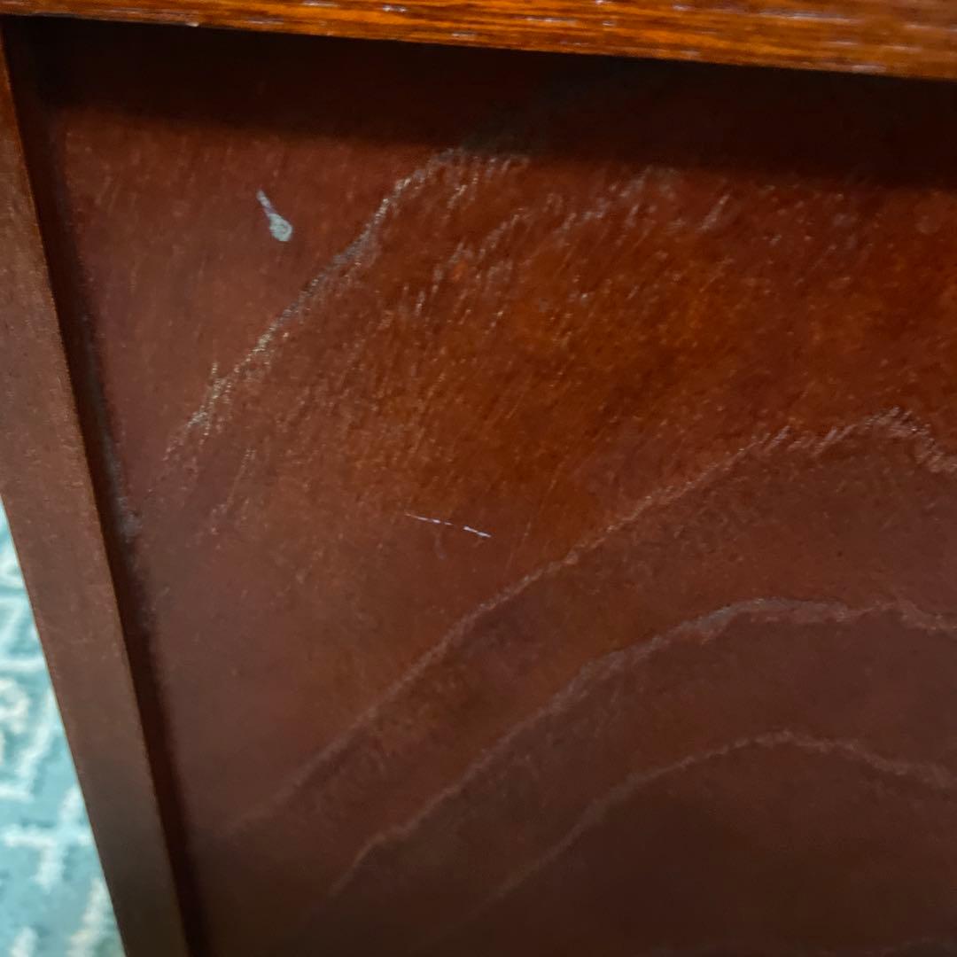 アンティーク和風 折りたたみ文机 3引き出し