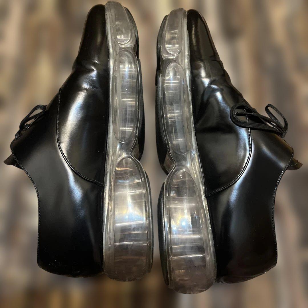 プラダ　エアー　シューズ　39 PRADA 黒　ローファー　厚底　皮