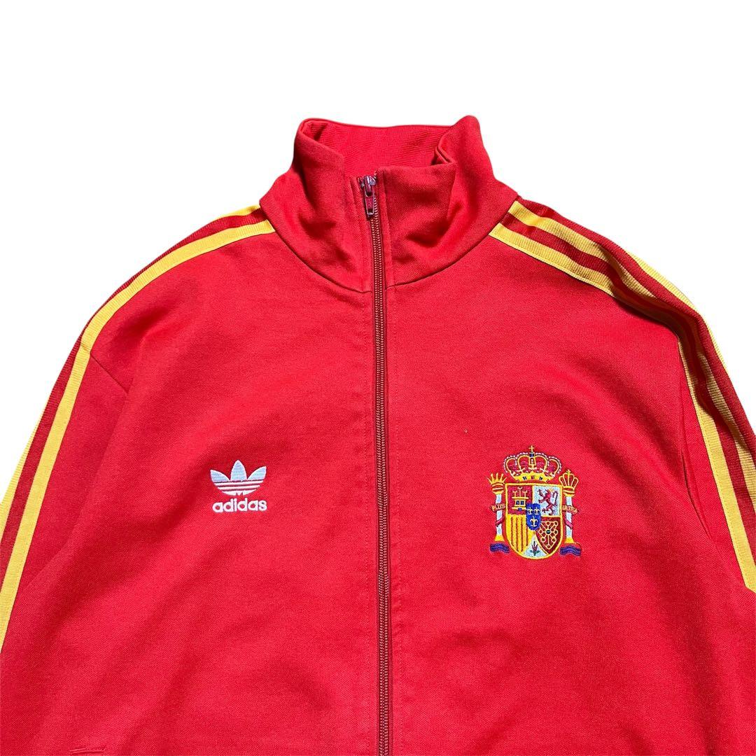 adidas スペイン代表　トラックジャケット　トレフォイル　赤黄　2XO