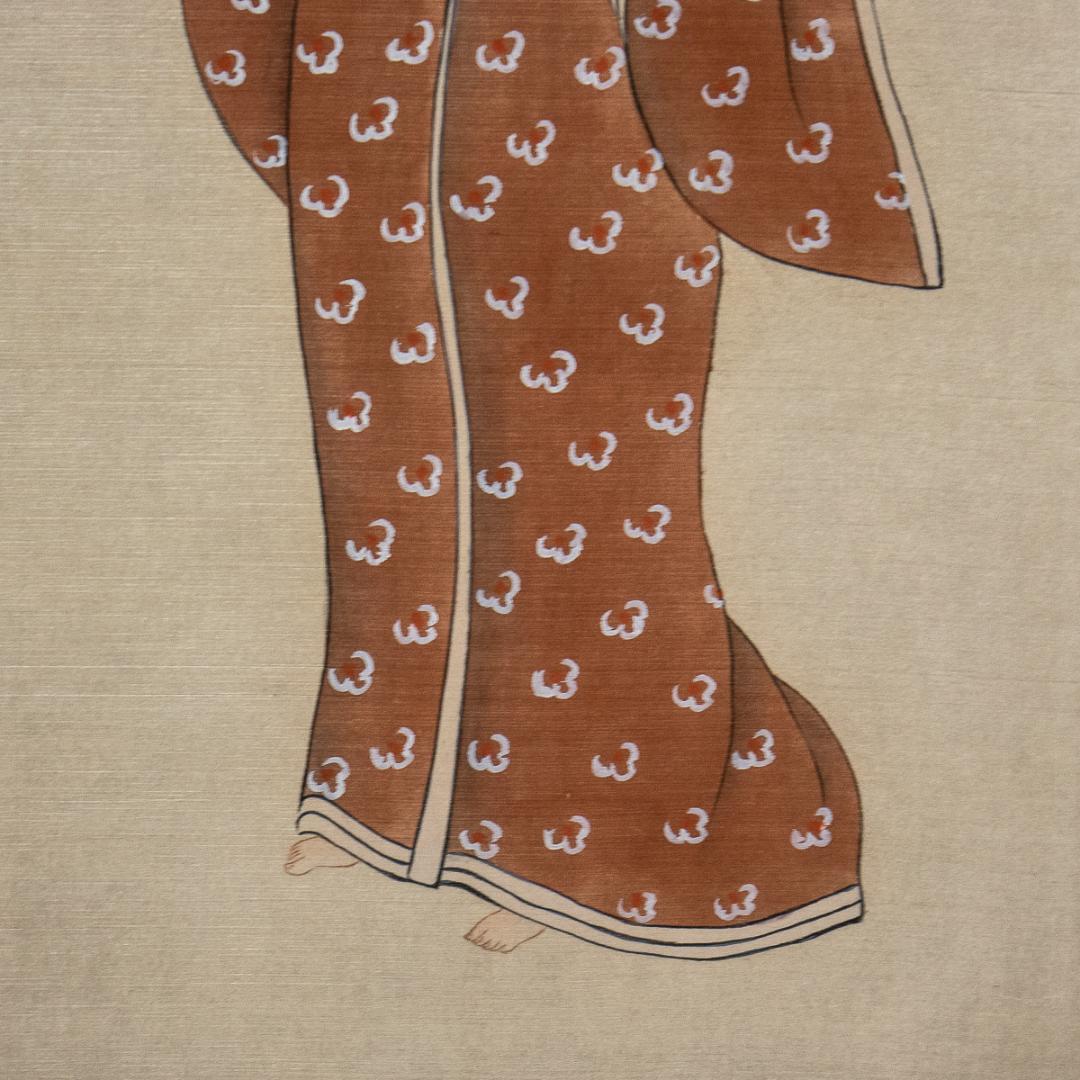 掛軸-918　中村逸夫　鹿子御影　共箱　蓮如上人像　浄土真宗