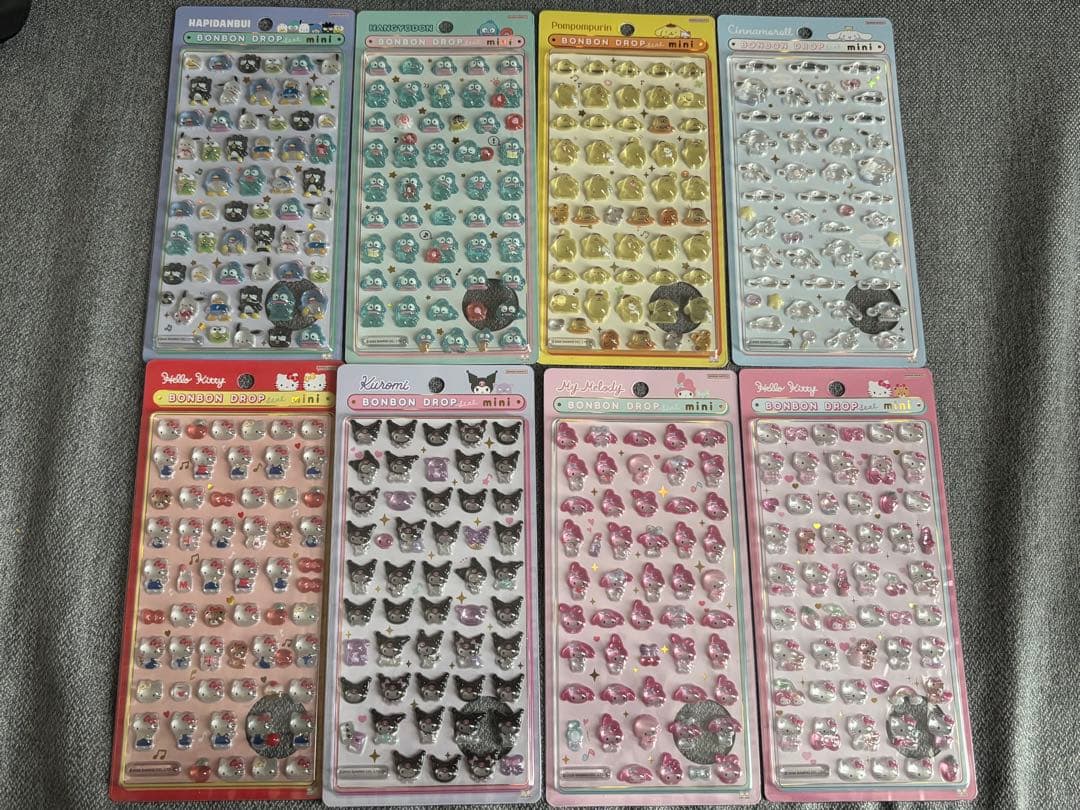 サンリオ ボンボンドロップシール ミニ コンプリート 8種