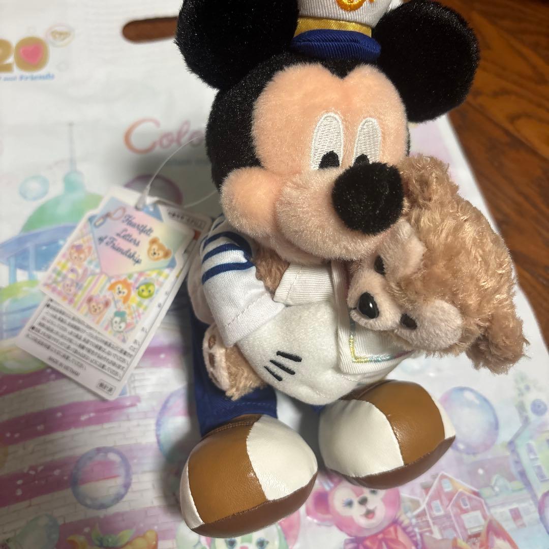 ぬいぐるみバッジミッキーダッフィーハートフェルト・レターズ・オブ・フレンドシップ