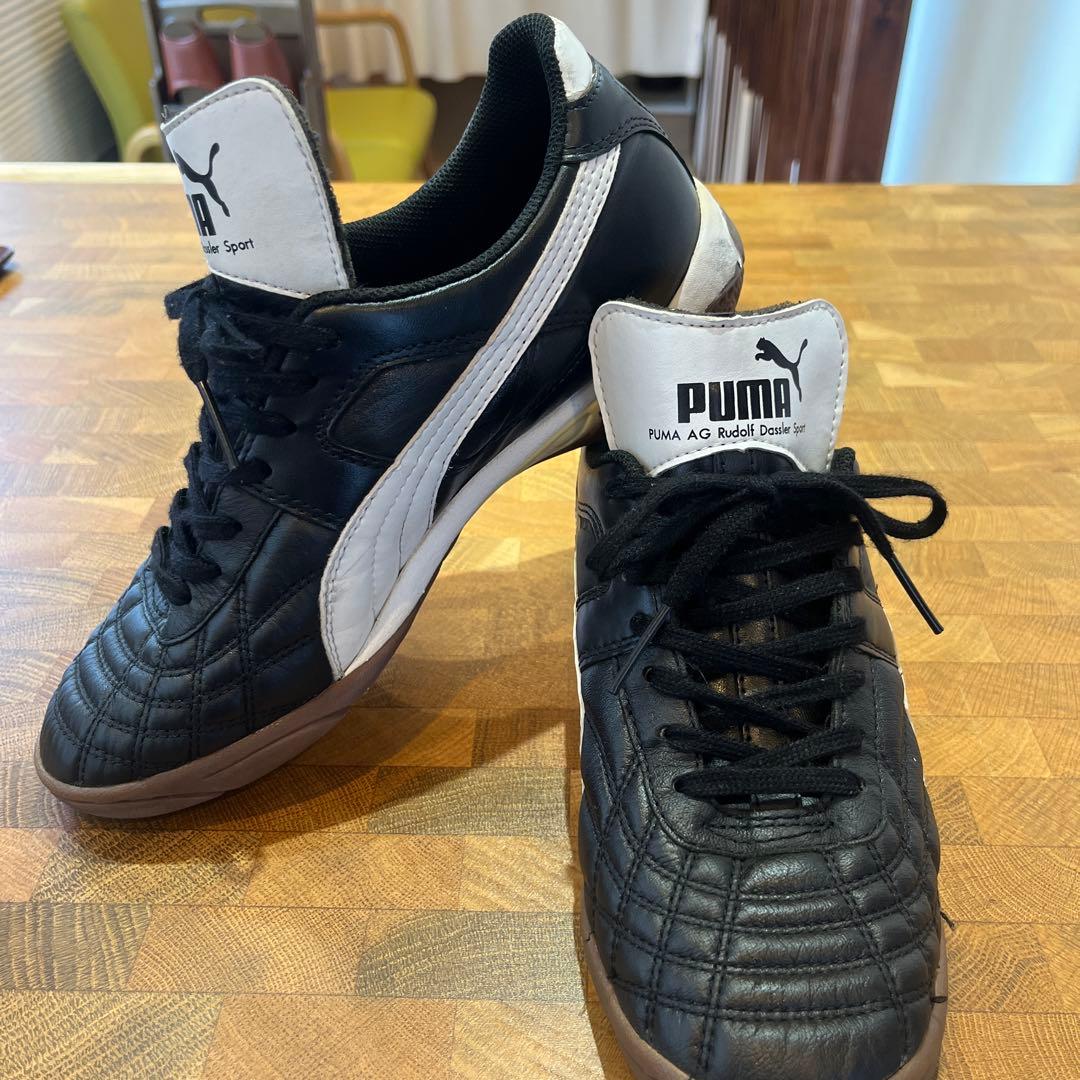 【王道】PUMA メキシコ IT ブラック 24.5cm 室内用 中古