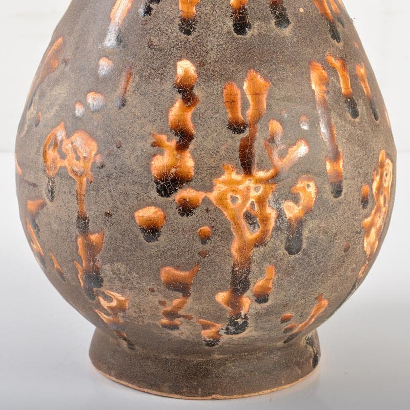 中国　玳玻釉　玉壷春瓶　花瓶　V　R6424B