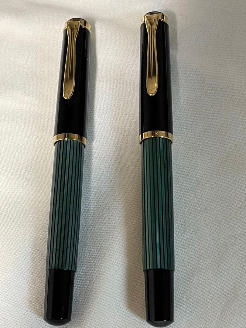 ペリカン　スーべレーン万年筆M400ボールペン　緑縞　2本セット
