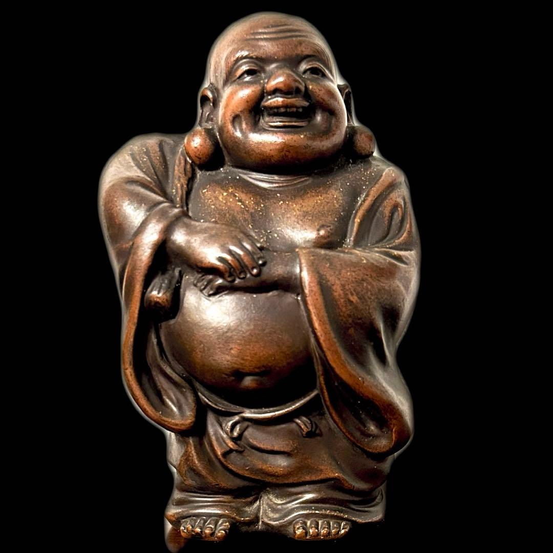 備前焼 岡山県 無形文化財 森陶岳 布袋像の置物