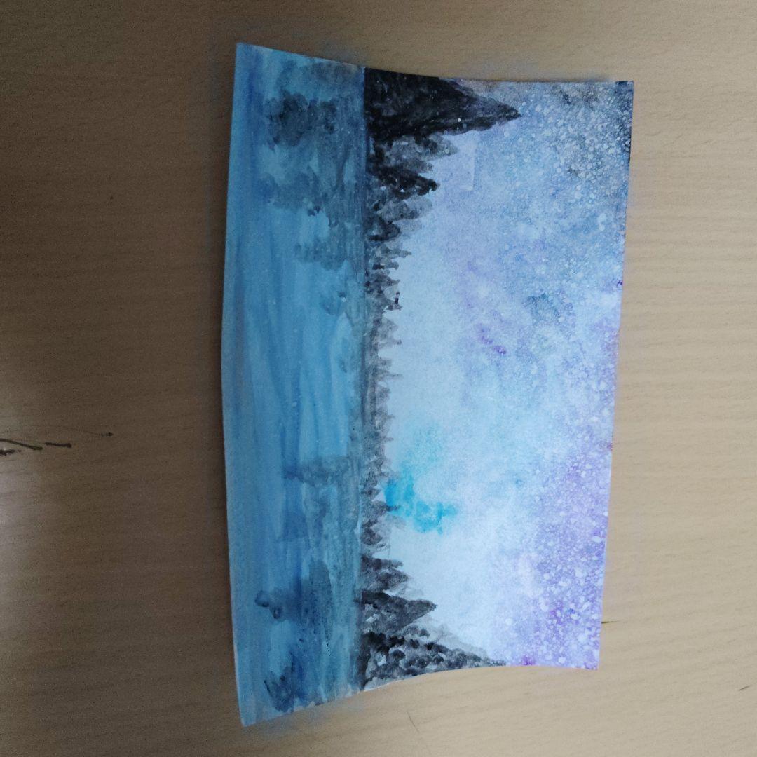 『ヒカリ』冬の風景画5点まとめ キャンバス×3 ハガキサイズ×2