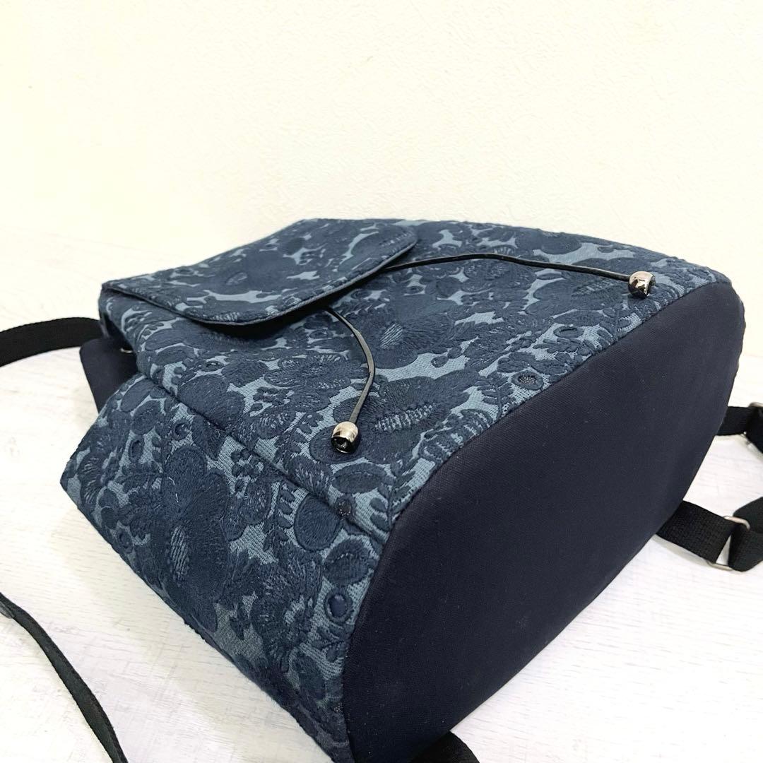 ミナペルホネン　ハンドメイド　リュック　smile flower